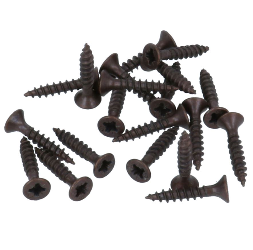 20 stuks Schroeven Pozy Drive Brons 3.5 x 20 mm