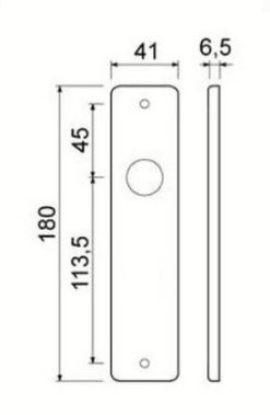 Ami Kortschild Blind aluminium F1 - Afbeelding 4