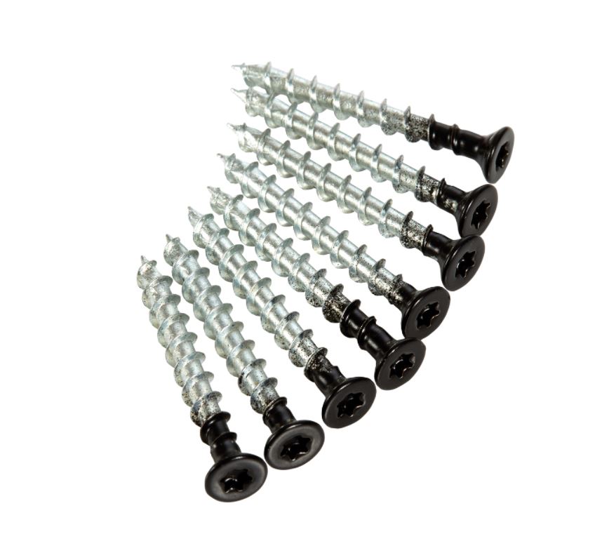 8 stuks Zwarte Schroeven Torx 4.5 x 40 mm