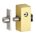 Bijzetslot Elegant buiten draaiend messing gelakt