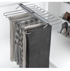 Broekenhouder voor 9 broeken chroom