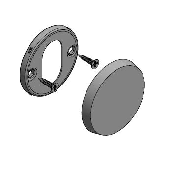 Blind plaatje CONE OHB54 PVD mat zwart