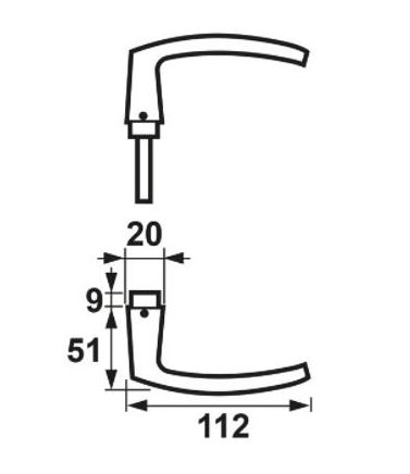 AXA set binnendeurbeslag patent rozet blind + loopslot wit