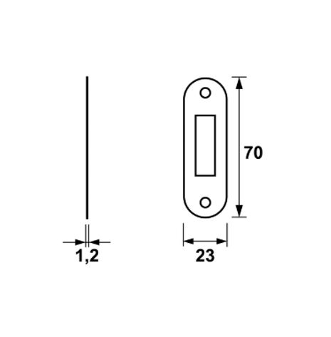 AXA Sluitplaat kastslot 7115 zwart