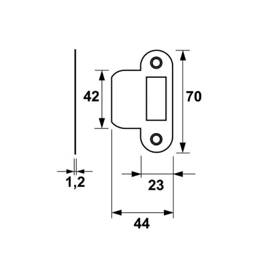 AXA Sluitplaat loopslot 7155 zwart