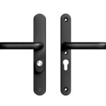 AXA Oval Plus Smal veiligheidsbeslag PC55 SKG*** met kerntrekbeveiliging kruk/kruk Zwart