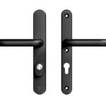 AXA Oval Plus Smal veiligheidsbeslag PC72 SKG*** met kerntrekbeveiliging kruk/kruk Zwart