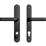 AXA Oval Plus Smal veiligheidsbeslag PC92 SKG*** met kerntrekbeveiliging kruk/kruk Zwart