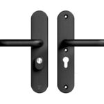 AXA Oval Plus veiligheidsbeslag PC55 SKG*** met kerntrekbeveiliging kruk/kruk Zwart