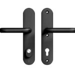 AXA Oval Plus veiligheidsbeslag PC92 SKG*** met kerntrekbeveiliging kruk/kruk Zwart