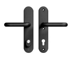 AXA Oval Plus veiligheidsbeslag PC92 SKG*** met kerntrekbeveiliging kruk/kruk Zwart