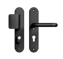 AXA Oval Plus veiligheidsbeslag PC72 SKG*** met kerntrekbeveiliging D-greep/kruk Zwart