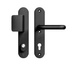 AXA Oval Plus veiligheidsbeslag PC92 SKG*** met kerntrekbeveiliging D-greep/kruk Zwart