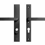 AXA Edge Plus Smal veiligheidsbeslag PC72 SKG*** met kerntrekbeveiliging kruk/kruk Zwart