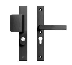 AXA Edge Plus Smal veiligheidsbeslag PC55 SKG*** met kerntrekbeveiliging D-greep/kruk Zwart