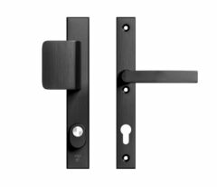 AXA Edge Plus Smal veiligheidsbeslag PC92 SKG*** met kerntrekbeveiliging D-greep/kruk Zwart