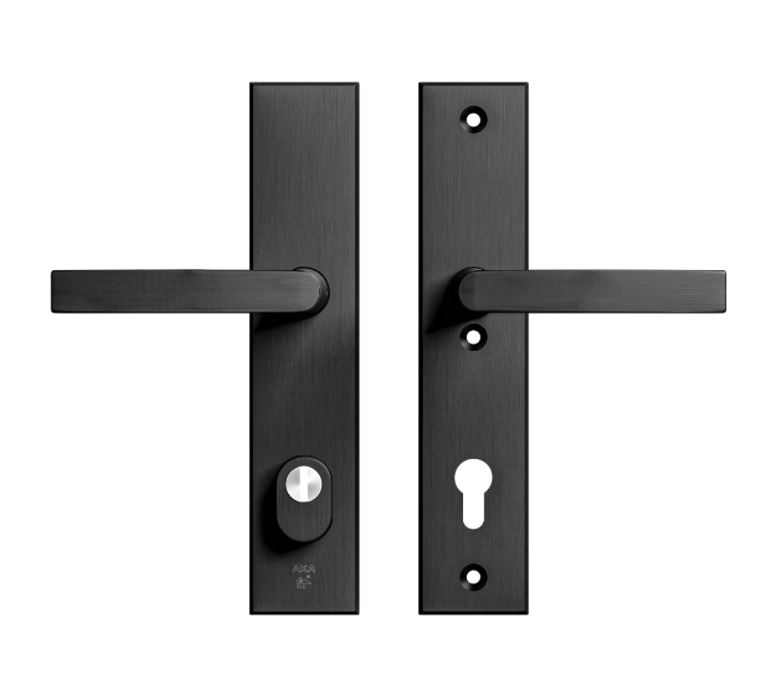 AXA Edge Plus veiligheidsbeslag PC92 SKG*** met kerntrekbeveiliging kruk/kruk Zwart