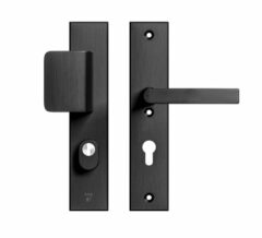 AXA Edge Plus veiligheidsbeslag PC72 SKG*** met kerntrekbeveiliging D-greep/kruk Zwart