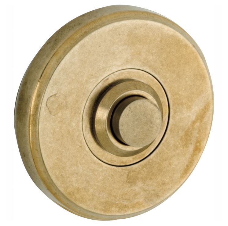 Beldrukker Vivo messing antiek