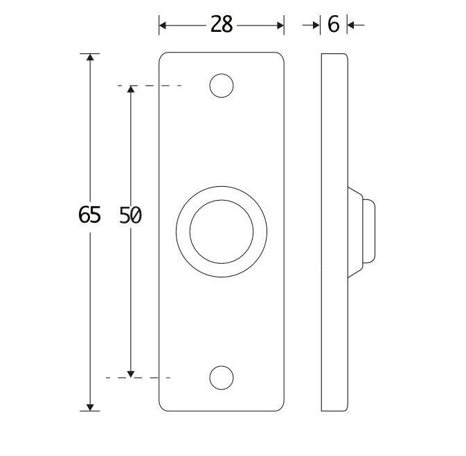 Beldrukker Elegant messing PVD