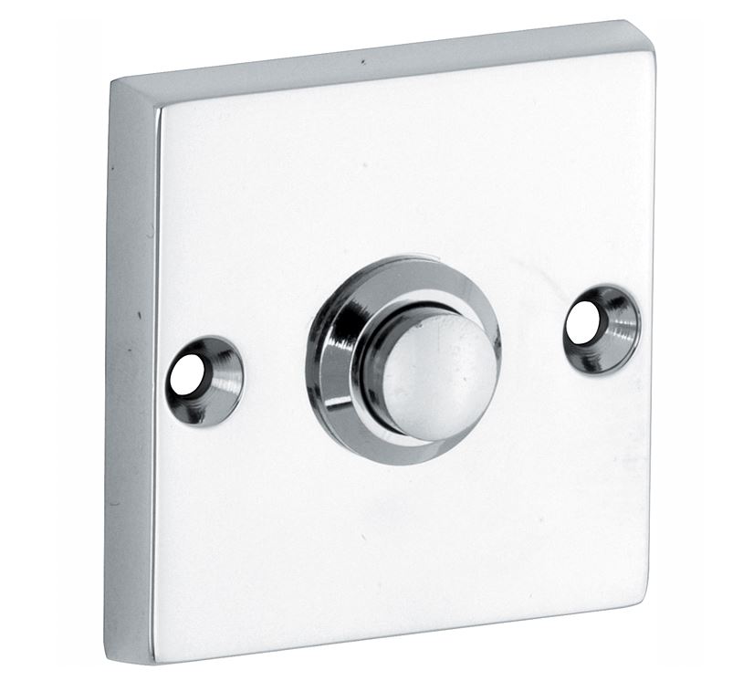 Beldrukker Bauhaus glans chroom