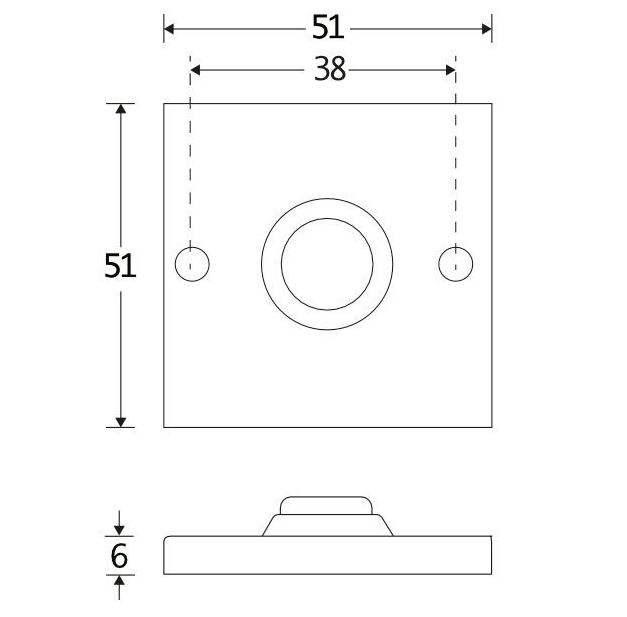 Beldrukker Bauhaus mat chroom