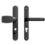 AXA Oval Plus Smal veiligheidsbeslag PC72 SKG*** met kerntrekbeveiliging Wing-greep/kruk Zwart