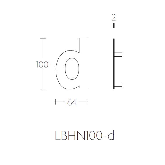 BASICS Huisnummer LBHN100-D PVD Mat Goud