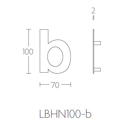 BASICS Huisnummer LBHN100-B PVD Mat Goud