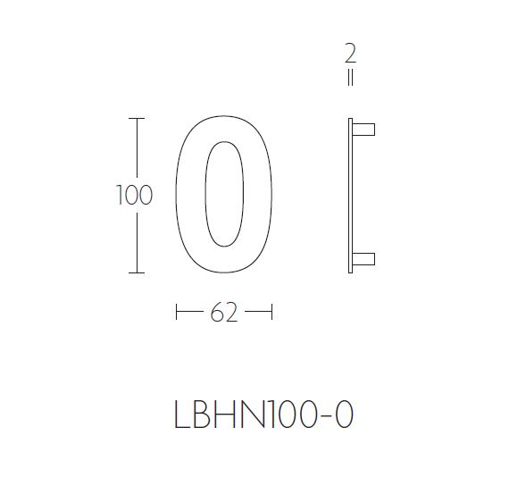 BASICS Huisnummer LBHN100-0 PVD Mat Goud