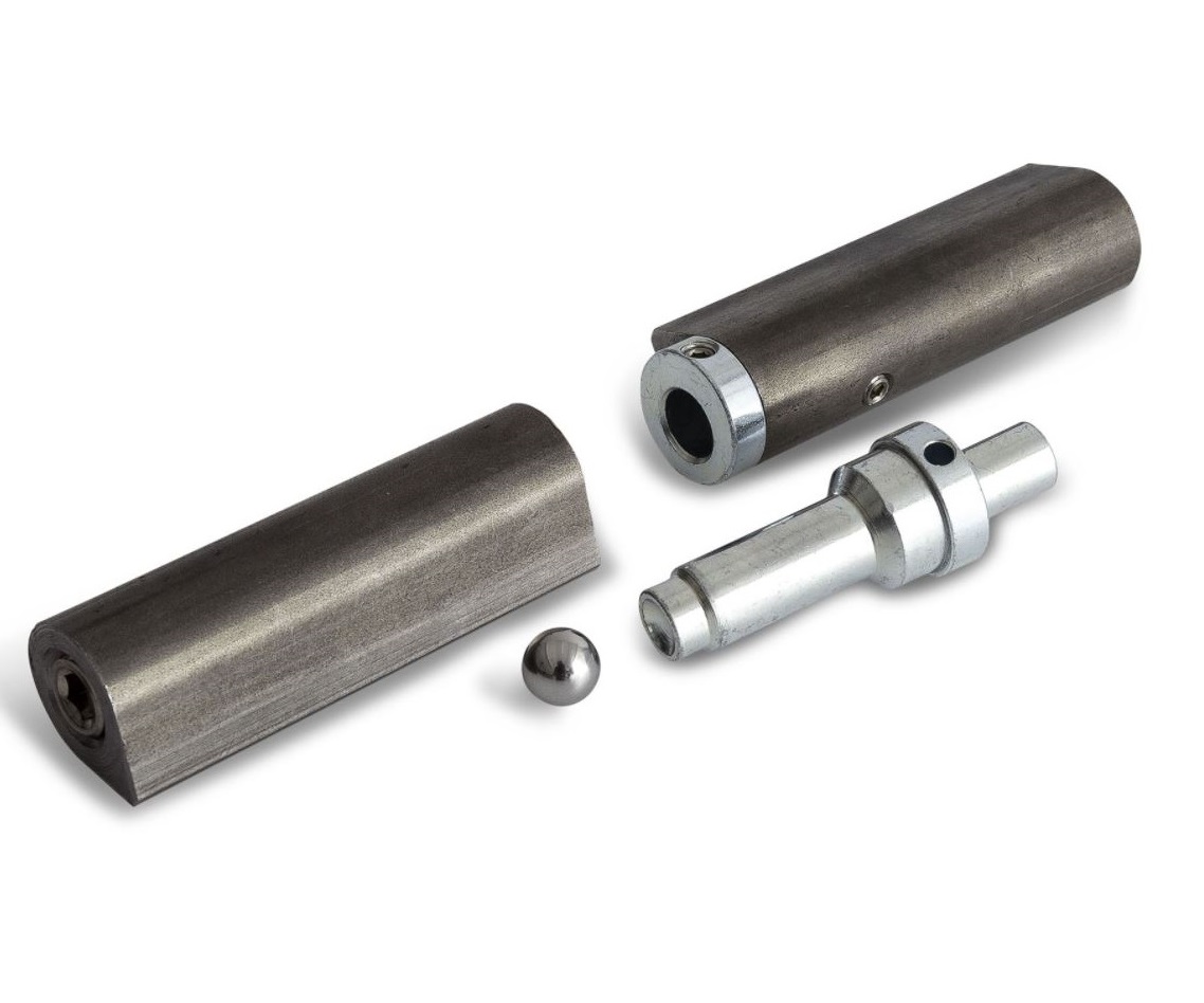 Aanlaspaumelle 3D verstelbaar Ø 20 mm blank staal