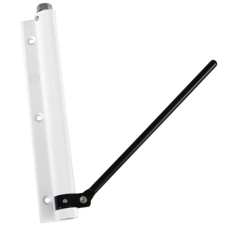 AMIG Deursluiter wit met zwarte RVS arm