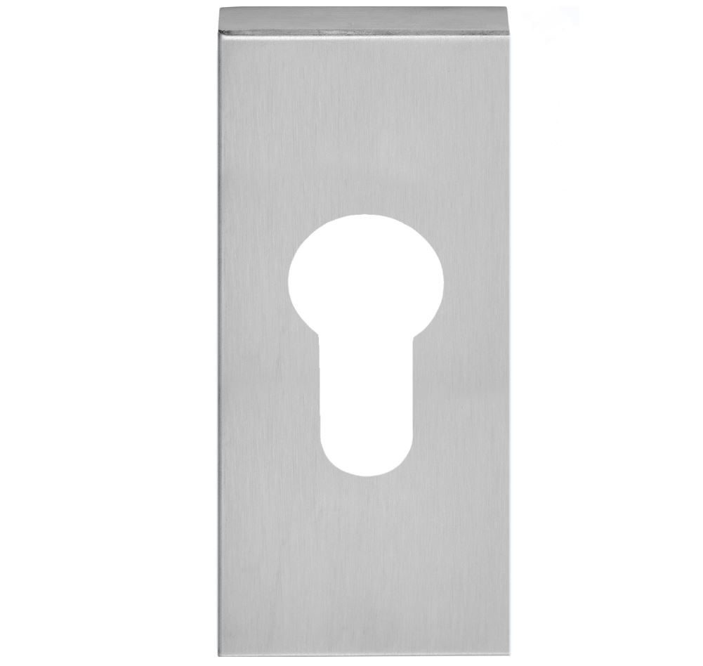 Cilinderplaatje SQUARE LSQBY32 Rechthoekig mat RVS