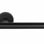 Deurkruk BASIC LBVIIL-19 EN1906 op ronde rozet Mat Zwart