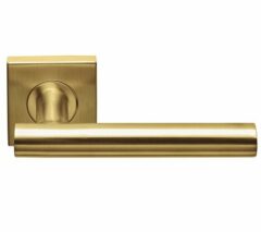 Deurkruk BASIC LBVII-19BSQR53 op vierkant rozet PVD mat goud