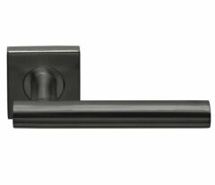 Deurkruk BASIC LBVII-19BSQR53 op vierkant rozet PVD Gunmetal