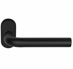 Deurkruk BASIC LBIII-19B32G op ovale rozet Mat Zwart