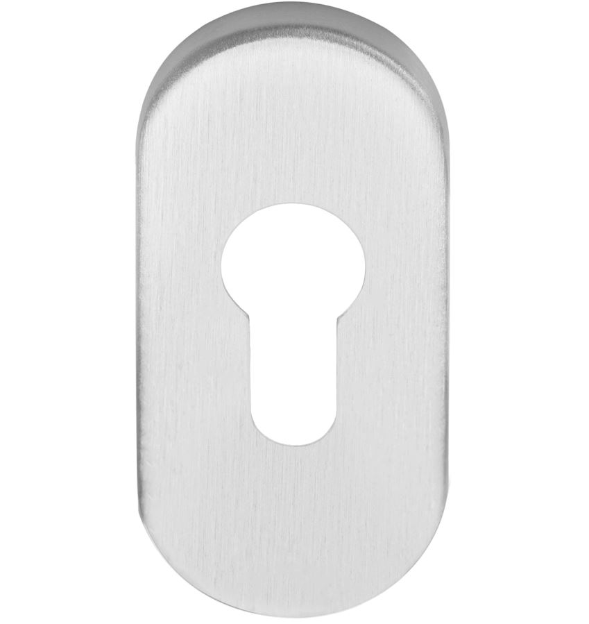 Cilinderplaatje Ovaal BASIC LBY32 mat RVS