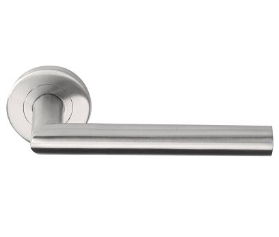 Deurkruk BASIC LBIIL-19 EN1906 op ronde rozet Mat RVS