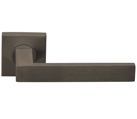 Deurkruk BASIC BSQ2-G op vierkant rozet Brons