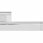 Deurkruk SQUARE JB100G geveerd op rozet RVS Gepolijst