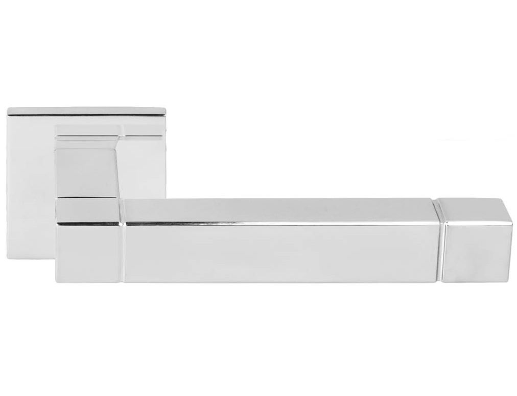 Deurkruk SQUARE JB100G geveerd op rozet RVS Gepolijst