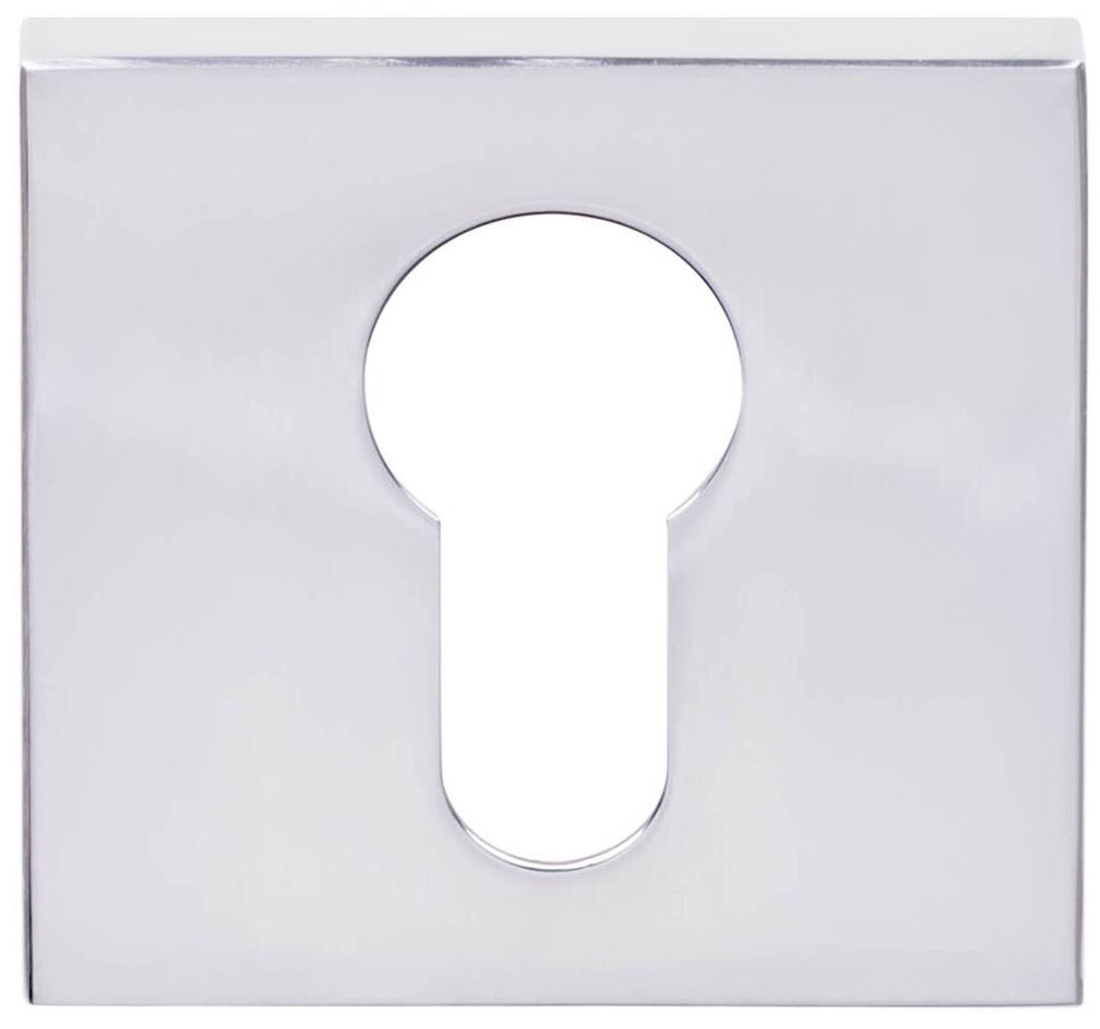 Cilinderplaatje SQUARE LSQBY50B RVS Gepolijst