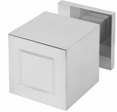 Voordeurknop SQUARE JB200V Vast op Rozet RVS Gepolijst