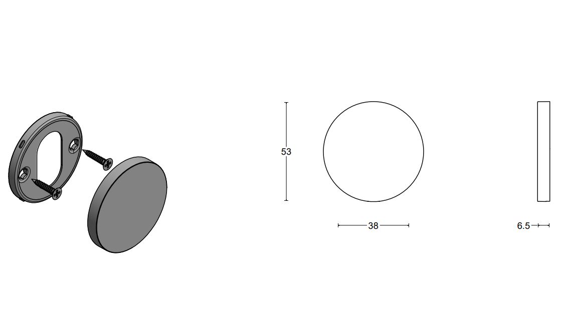 Blind plaatje ECLIPSE DRB53 brons