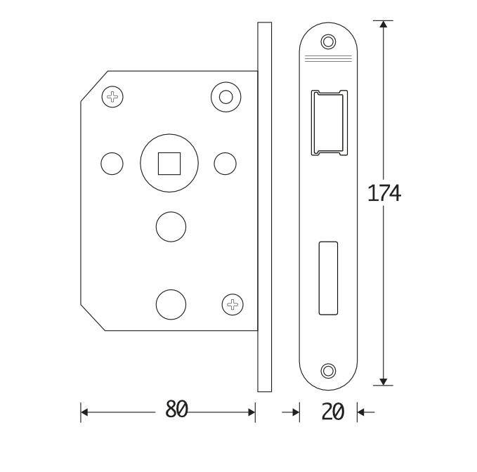 Badkamer/toilet slot Mi Satori met Mat Chroom Voorplaat