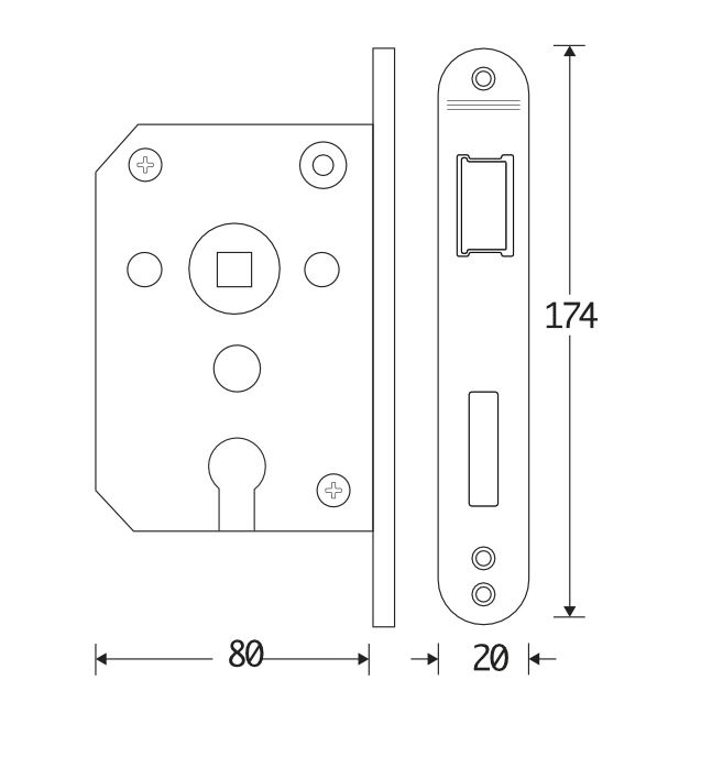 Cilinder Dag/Nacht slot PC55 Mi Satori met Mat Chroom Voorplaat