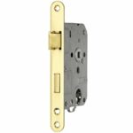 Cilinder Dag/Nacht slot PC55 Mi Satori met Messing Gelakte Voorplaat