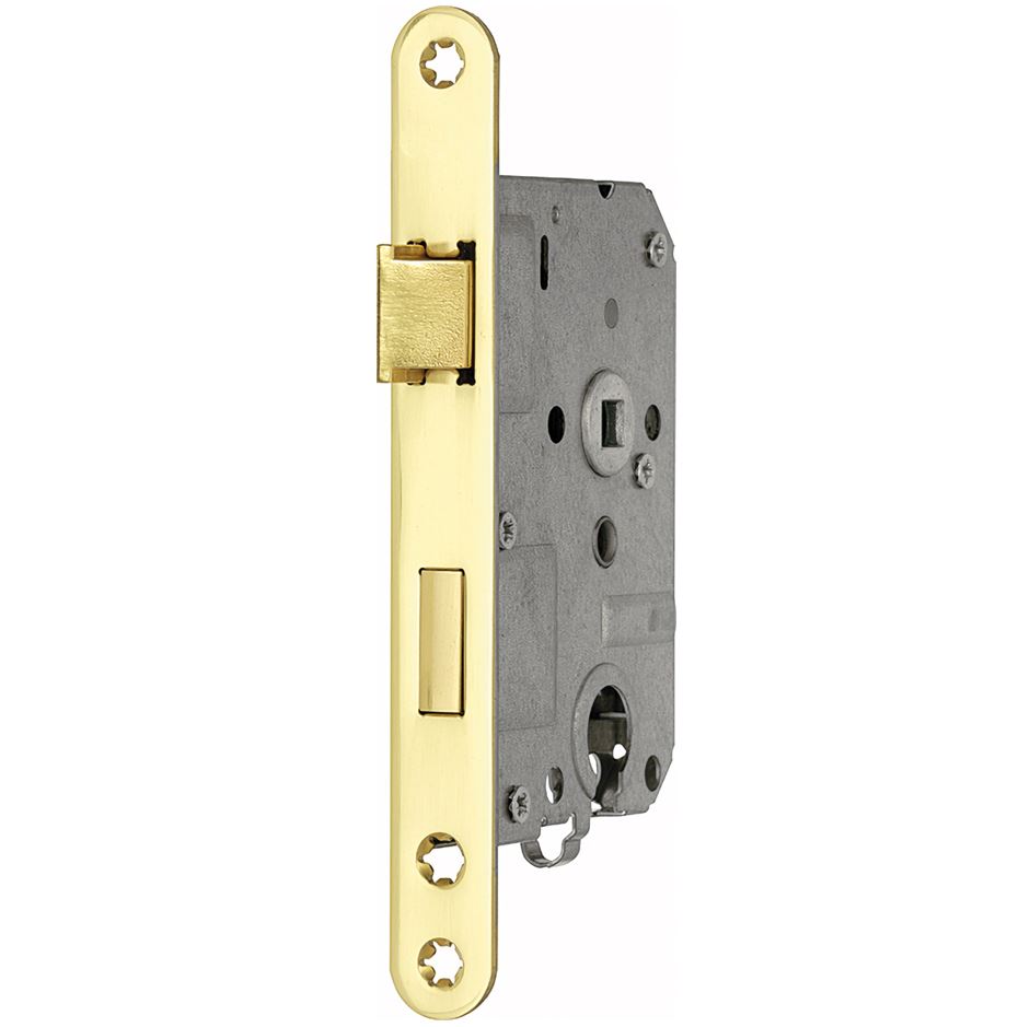 Cilinder Dag/Nacht slot PC55 Mi Satori met Messing Gelakte Voorplaat