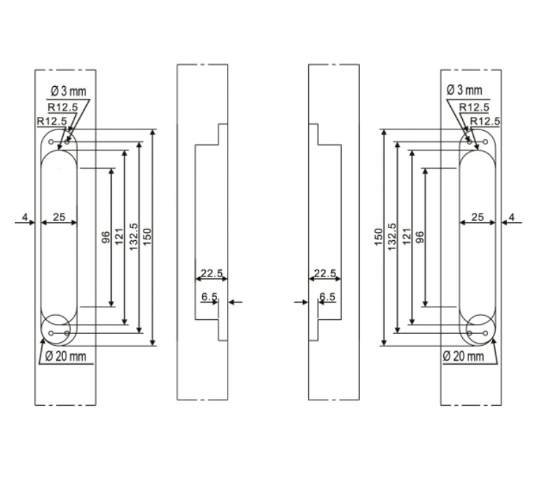 AXA verdekt scharnier 1910-3D grijs 40 kg